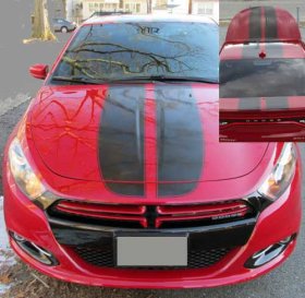 Pre Cut Rally Racing Stripe Stripes vinyl Graphics decal Decals fit 2013 2014 2015 2016 Dodge Dart