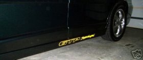 Supercharged rocker panel side skirt decals decal Grand Prix