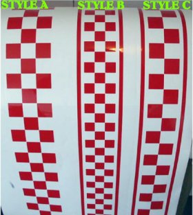 Universal checkered rally racing stripe stripes decals graphics
