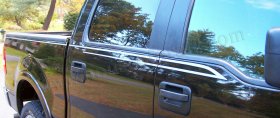 Long truck bed bedside side stripe stripes graphics decal decals fits 2004 2005 2006 2007 2008 Ford F150