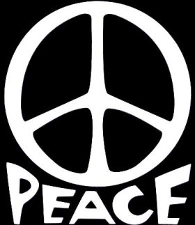 Peace sign with lettering car/truck vinyl decal decals sticker
