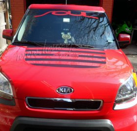 Hood decal decals graphics graphic fits 09 & up Kia Soul