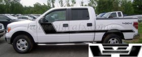 Angled long truck side body vinyl Hockey stripe stripes Graphics Decals fit 2008 2009 2010 2011 2012 2013 2014 Ford F150