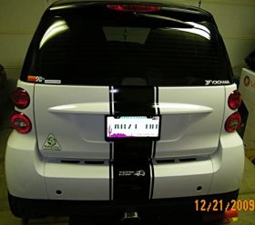 10" wide center Rally Racing stripe stripes decals graphics for any year Smart Pure Passion Fortwo Brabus