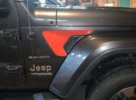 Solid Vent Decal Decals fit any model 2018-2022 Jeep Wrangler Rubicon Sahara JL JLU or 2020-2022 Gladiator