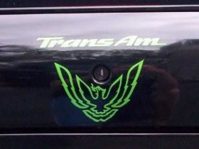 thumbnail image 2 of 42 X 42 Firebird Hood Graphic Decal Sticker For Pontiac Trans Am GOLD BLK 455 2 of 6
