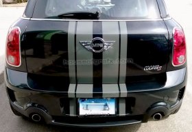 18" Center Stripes Stripe Decals Graphics fit any model Mini F55 F60 R59 R58 R57 R56 R55 R53 Cooper Countryman Bonnet Boot & Bumpers