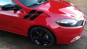 Pair of Hood to Fender Hash hashes Angled Stripe Stripes vinyl decals graphics fit any 2013 2014 2015 2016 Dodge Dart