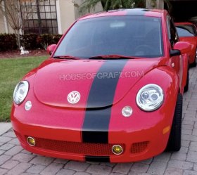 9.5" Offset Euro Stripes Graphics fits Volkswagen VW Beetle 2.0