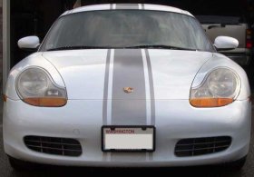 12" center stripe decals graphics fit Porsche Boxster 911 997 911 Carrera Spyder