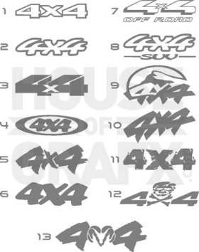 4x4 bedside truck off road decals decal sticker stickers graphic