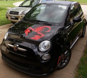 23" tall Fiat Abarth 500 Scorpion Decal Graphic Hood Roof