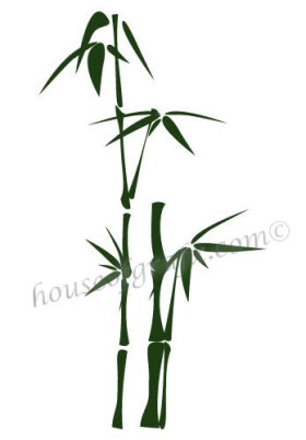 Bamboo wall art decor mural decals decal graphic Style 1