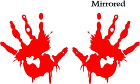 Bloody hand print decal decals graphics blood sticker