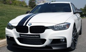 9" Performance offset stripes decals fit any 2 3 4 5 series BMW