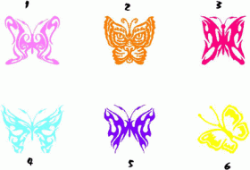 Cute Butterfly vinyl decals car truck decal stickers