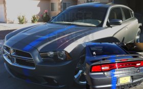 5" offset stripe stripes decals graphics fit any year or model Dodge Charger SXT RT SRT8 SRT Superbee Hellcat