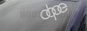 Dope decal sticker graphic rings emblem fits any Audi