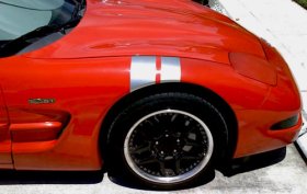 C6 Chevy Corvette fender hash racing stripe decals decal graphic