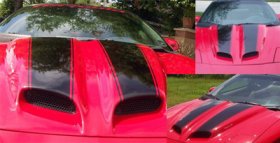Pair of Hood stripe stripes graphics with pin stripe for 1998 1999 2000 2001 2002 2003 Pontiac Firebird Ram Air