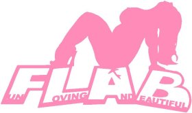 Fat FLAB heavy set girl woman decal decals vinyl sticker