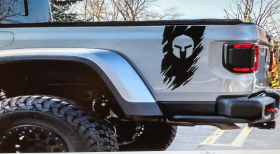 Gladiator Helmet bedside decals fit 2019 2020 2021 2022 2023 Jeep Gladiator all models Rubicon Mojave High altitude Sport Willys