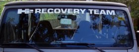 H2 RECOVERY TEAM for any Jeep Wrangler Rubicon decal decals