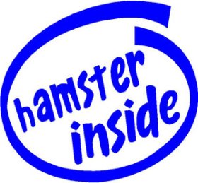 hamster inside intel symbol decal decals graphic fits Kia Soul