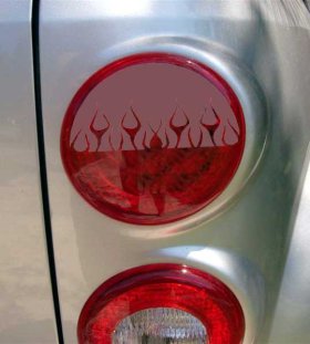 Old Skool half Tail light flame decal decals Chevrolet HHR SS