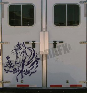 Beautiful horse head with holly decal decals sticker