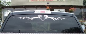 36" long Tribal horses with horse shoe & dust trail windshield visor banner decal decals graphics sticker