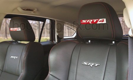 thumbnail image 2 of 4 Pcs Headrest Badge Sticker Decals - *S* Logo - Black/White 2 of 6