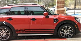 Wavy UJ Union Jack Flag Rocker Stripe Stripes vinyl decal decals graphics for ANY year or model Mini Cooper Countryman Clubman Roadster Paceman S JCW Base