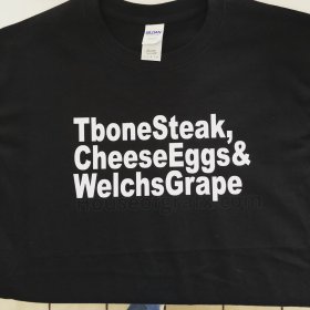 Funny Tbone steak cheese eggs & welchs grape shirt Poppa Biggy