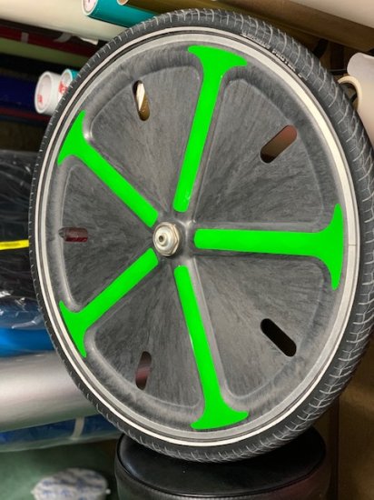 Spoke decals fit FMT Forward Motion Technologies Harness Sulky Race Bike Wheels (for both wheels)