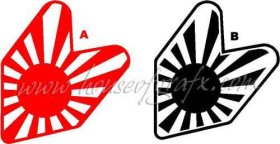 Japan Japanese Rice JDM flag Import decal decals sticker
