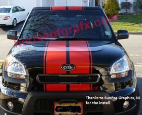 Racing stripes decal decals graphics fit any 2010 2011 2012 2013 2014 2015 2016 2017 2018 2019 2020 2021 Kia Soul