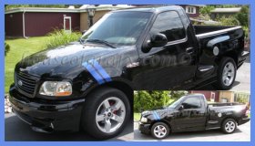 Fender Stripe stripes decals fit ANY YEAR Ford F150 Lightning