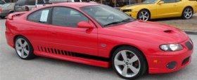 Gradient Strobe style Rocker panel graphics decals stripes fit any 2004 2005 2006 Pontiac GTO (GOAT)