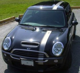 Mini Cooper, S, Clubman 5" offset racing stripe decal decals