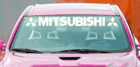 Mitsubishi windshield banner vinyl car decal sticker