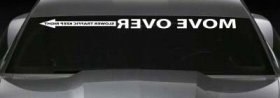 MOVE OVER slower tracking keep right arrow vinyl racing banner decal sticker for any vehicle decals