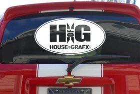 Free www.houseofgrafx.com HOG Oval style decal sticker graphic