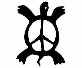 Turtle with Peace sign car/truck decal decals sticker stickers