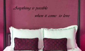 Bed room wall saying graphic art vinyl lettering decal decals 1