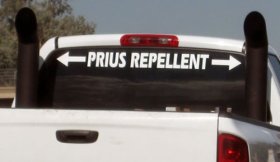 Prius Repellent windshield banner decal graphic (you pick size)