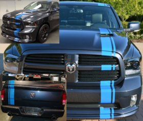 Urban Style Offset Racing Rally Stripes decals fit ANY Dodge