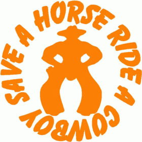 Save a horse ride a cowboy vinyl vehicle decal sticker