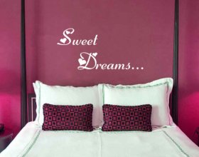 Sweet Dreams bedroom wall art lettering vinyl decal decals