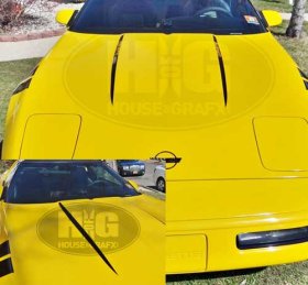 Hood Stripe Stripes Decals fit 1984-1996 Chevrolet C4 Corvette